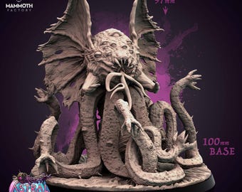 Voidspawn Gargantua | Mindflayer Eldritch Horror Miniature | Mammoth Factory | Astral Voyage | 3d Printed Resin Mini | Fantasy | DnD | RPG