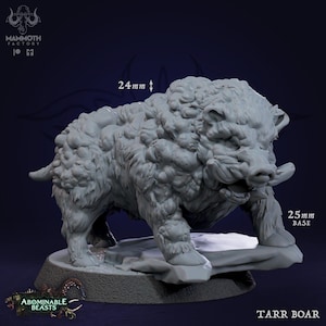 Tarr Boar | Beast Animal Miniature | Mammoth Factory | Abominable Beasts | 3d Printed Resin Mini | Fantasy | DnD | RPG | TTRPG | Tabletop