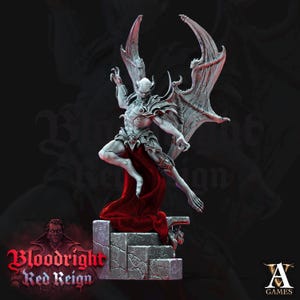 Vampire Elder | Ancient Vampire Boss Miniature | Archvillain Games | Bloodright Red Reign | 3d Printed Resin Mini | Fantasy | DnD | RPG
