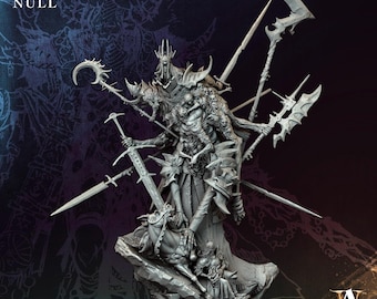 Harrowborn Nemesis | Undead Warrior Miniature | Archvillain Games | Children of Null | 3d Printed Resin Mini | Fantasy | DnD | RPG