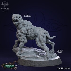 Tarr Dog | Beast Animal Miniature | Mammoth Factory | Abominable Beasts | 3d Printed Resin Mini | Fantasy | DnD | RPG | TTRPG | Tabletop