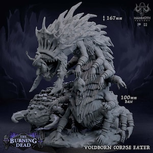 Voidborn Corpse Eater | Undead Monstrosity Miniature | Mammoth Factory | The Burning Dead | 3d Printed Resin Mini | Fantasy | DnD | RPG