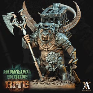 Kaftar Gnollrat Slaver | Gnoll Creature Miniature | Archvillain games | Howling Horde Bite | 3d Printed Resin Mini | Fantasy | DnD | RPG