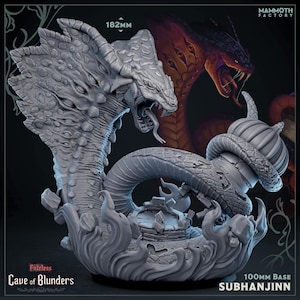 Subhanjinn | Arabian Snake Serpent Miniature | Mammoth Factory | 3D Printed Resin Mini | Fantasy | DnD | RPG