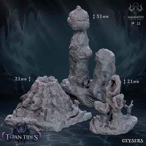 Gysers | Sea Creature Miniature | Mammoth Factory | Titan Tides | Resin | Fantasy | DnD | RPG | TTRPG | Tabletop