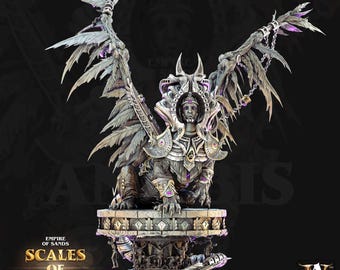 Soul Collector Sphynx | Undead Desert Miniature | Archvillain Games | Scales of Anubis | 3d Printed Resin Mini | Fantasy | DnD | RPG