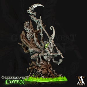 Sibyl the Dancer | Swamp Witch Hag Creature Miniature | Archvillain Games | Griefharvest Coven | 3d Printed Resin Mini | Fantasy | DnD | RPG