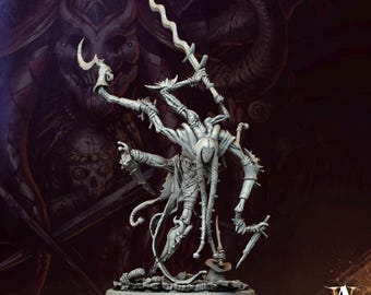 Moritus | Circus Demon Miniature | Archvillain Games | Fiendish Troupe | 3d Printed Resin Mini | Fantasy | DnD | RPG