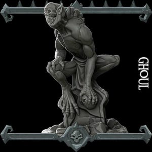 Ghoul | Undead Zombie Boss Miniature | Rocket Pig Games | 3d Printed Resin Mini | Fantasy | DnD | RPG