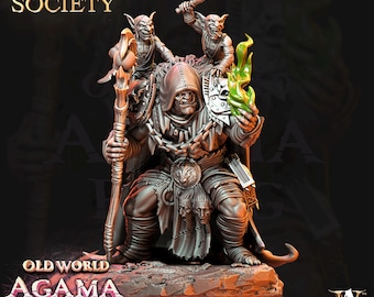 Spoguk - Orc Warlock | Druid Warlock Mage Miniature | Archvillain Games | Agama Rising | 3d Printed Resin Mini | Fantasy | DnD | RPG | TTRPG
