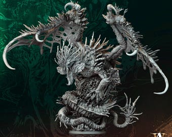 Sperthzigh - Fungal Dragon | Demon Wyrm Miniature | Archvillain Games | Tome of Demons Vol 4 | 3d Printed Resin Mini | Fantasy | DnD | RPG