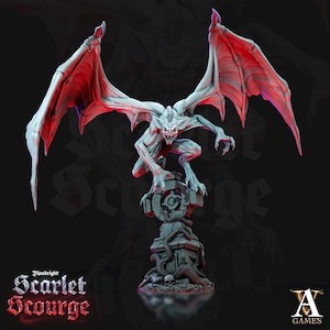 Sanguinite Ghoul | Vampire Bat Miniature | Archvillain Games | Bloodright Scarlet Scourge | 3d Printed Resin Mini | Fantasy | DnD | RPG