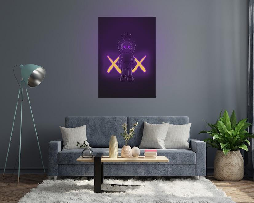 Kaws led neon sign - Etsy 日本