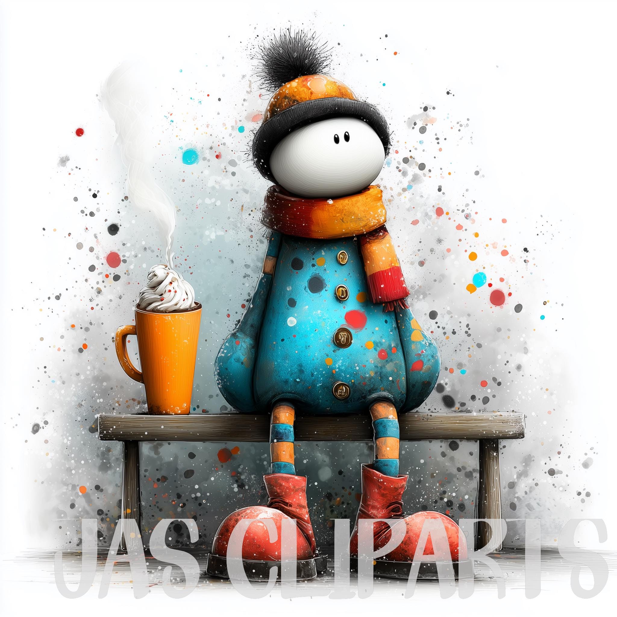 14 Cozy Winter Snowman Clipart: Cute Christmas Character PNG Whimsical ...