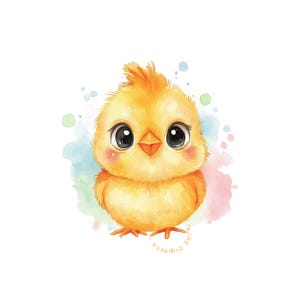 Watercolor Easter Chick Clipart | Baby Chicken PNG (digital Download ...