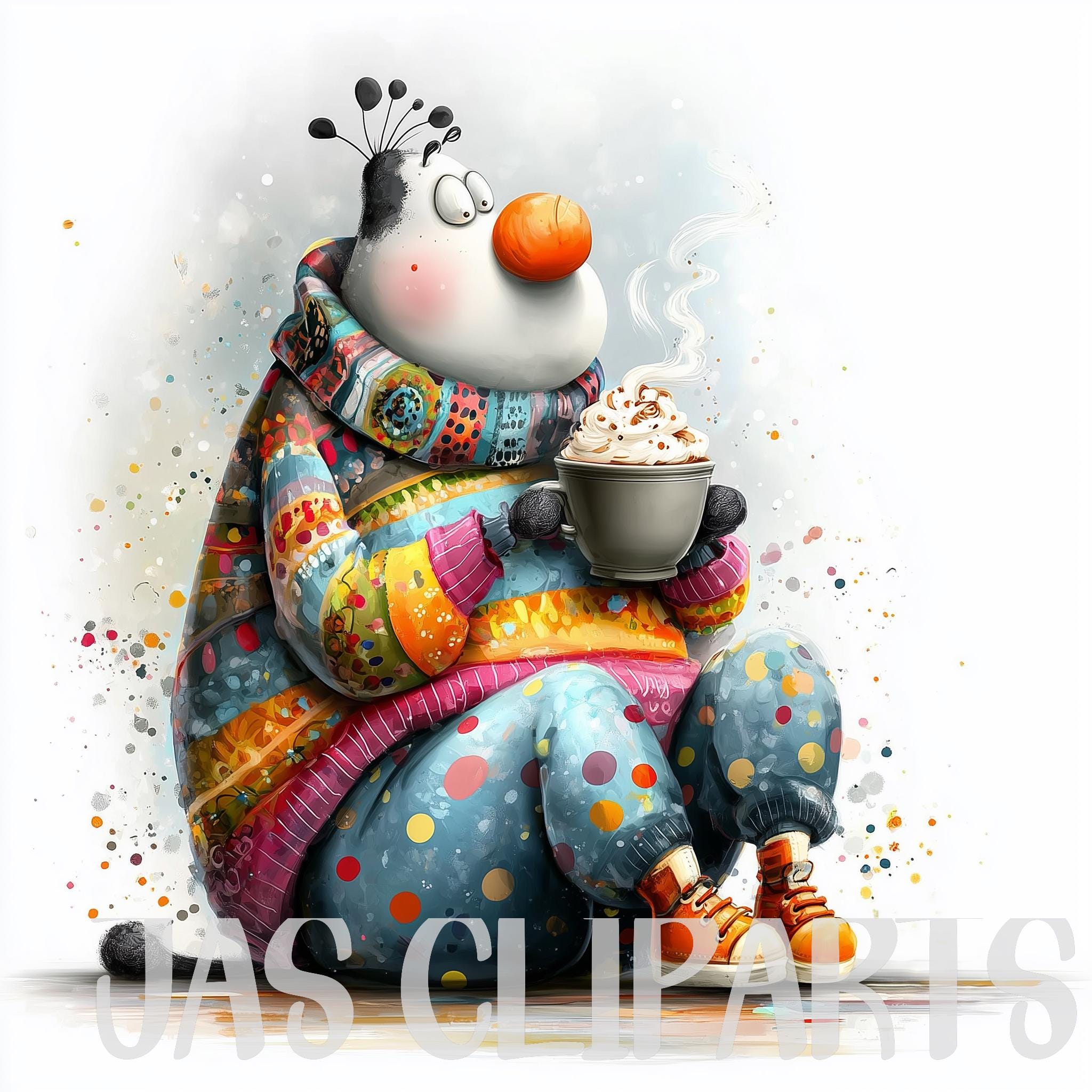 14 Cozy Winter Snowman Clipart: Cute Christmas Character PNG Whimsical ...