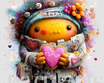 Kawaii Monster Plush Clipart: Fantastyczny Halloween PNG (Pobieranie cyfrowe)