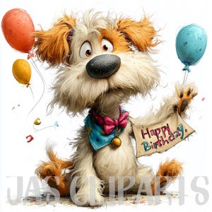 Hond Verjaardagsbanner – 16.4 Ft – 13 Hondenkopjes & Poten – Veelkleurig – Voor Hondenfeest, Adoptie Of Puppyfeest