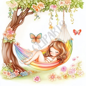 Hamac arc-en-ciel rêves fierté pacifique Clipart mois de la fierté PNG Gay Pride drapeau LGBTQIA PNG téléchargement numérique Junk Journal autocollant numérique
