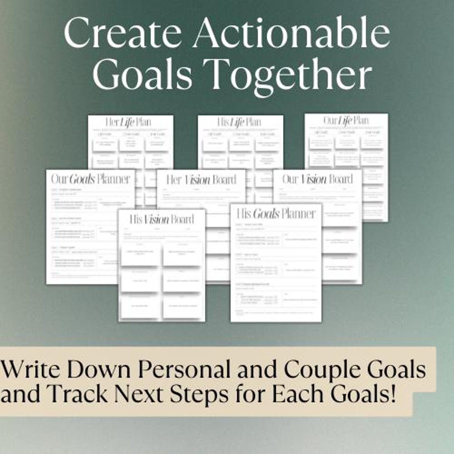 Couples Yearly Planner, Relationship Planner, Couple Goal, Couple ...