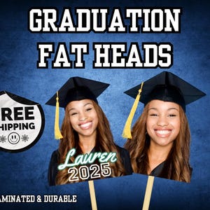 Custom Graduation Big Head Cutout – Personalized Fathead Face Sign for Senior, Graduation Party Decor, Personalized Graduation Face Cutout