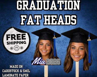 Custom Graduation Big Head Cutout – Personalized Fathead Face Sign for Senior, Graduation Party Decor, Personalized Graduation Face Cutout