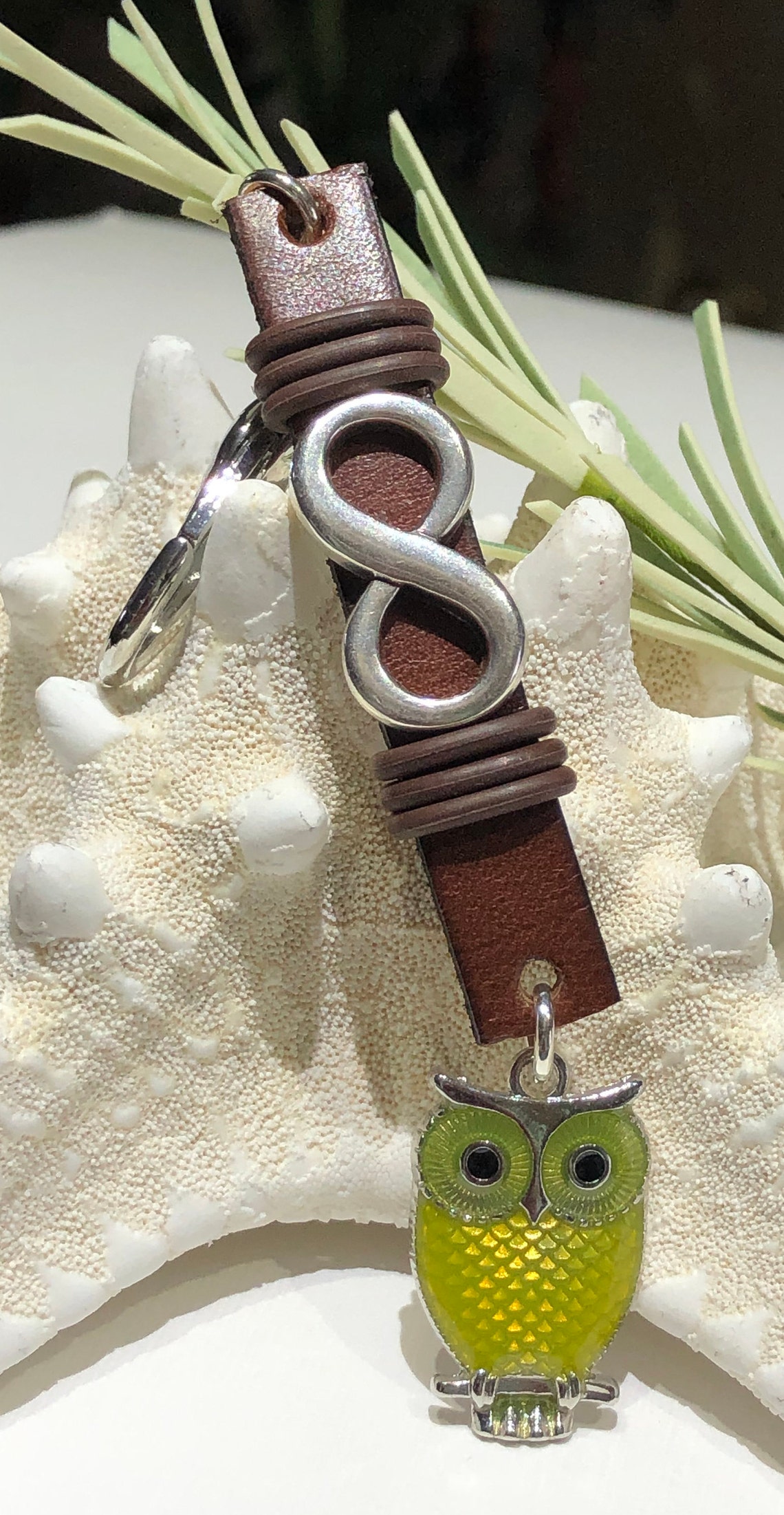 Purse Charm Clip on Attachmentkeychainyellow Owl Charm Etsy