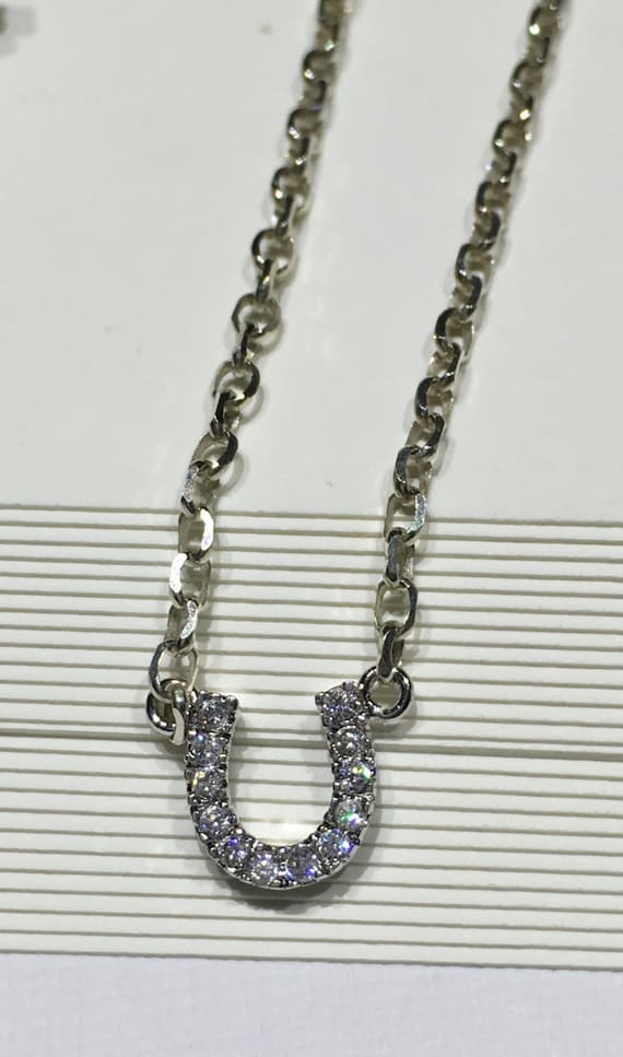 rhodium plaqu/é Argent/é Cheval Pendentif//collier/ / Emball/é dans une bo/îte