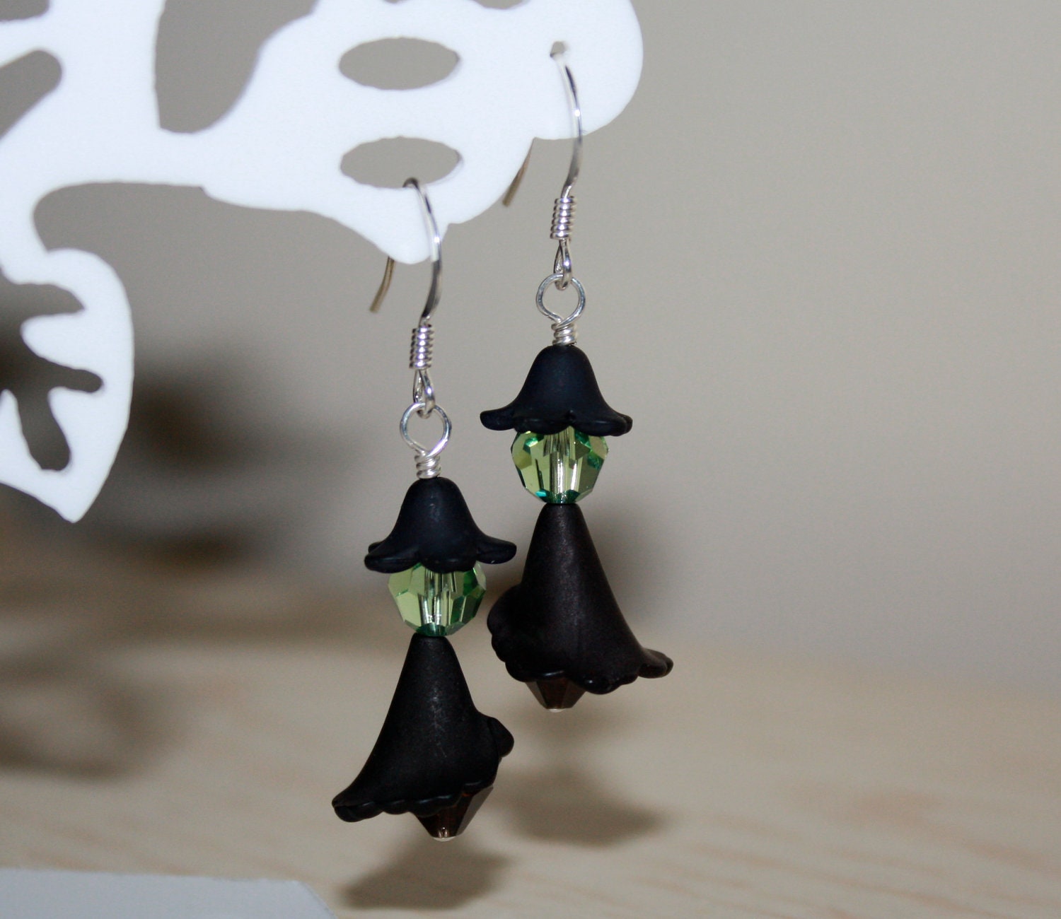 Halloween Witch Earrings, Wicked Witch, Green Face Witch, Halloween