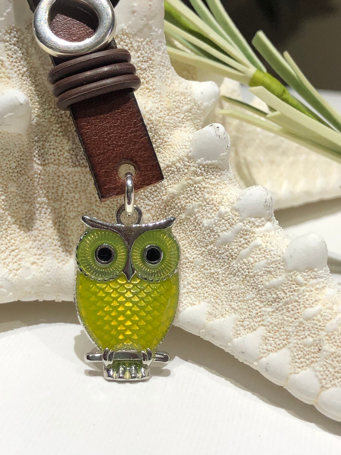 Purse Charm Clip on Attachmentkeychainyellow Owl Charm Etsy