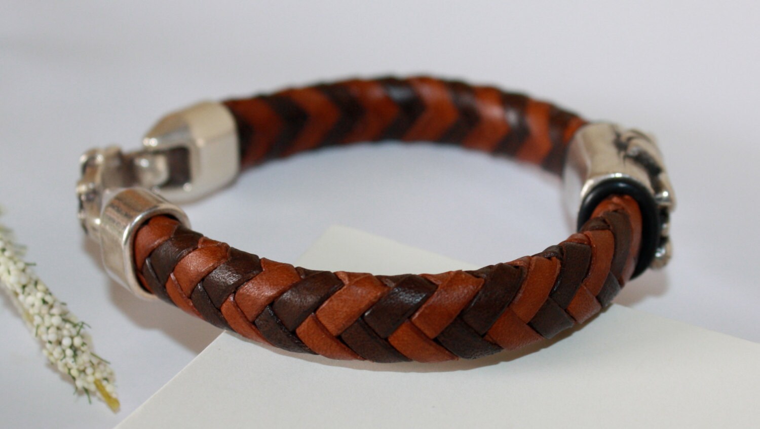 Menseuropean Leather Braceletmasculinecognac and Brown Etsy