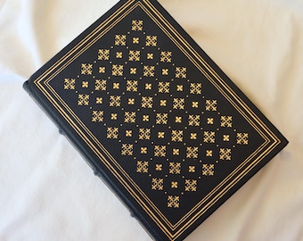 Ralph Waldo Emerson Essays | Vintage Poetry Book | Gilt Decoration | Leather Hardcover