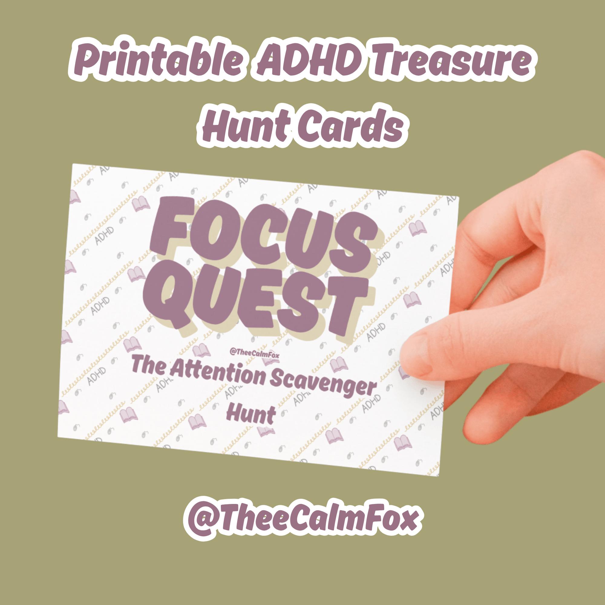 Printable ADHD Executive Functioning Flash Cards – Focus & Self ...