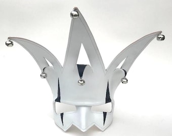 Harlequin Jester Leather Mask