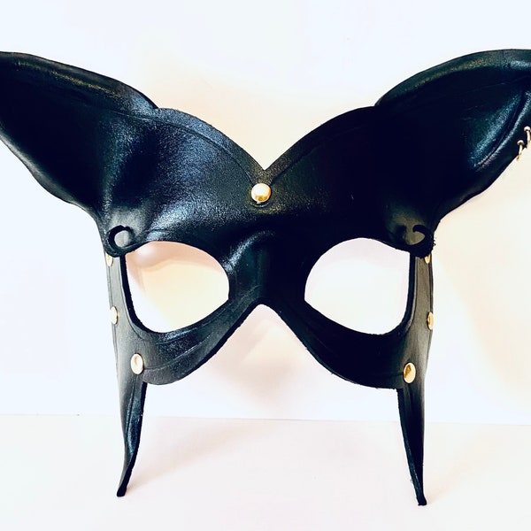 Leather Cat Mask Etsy