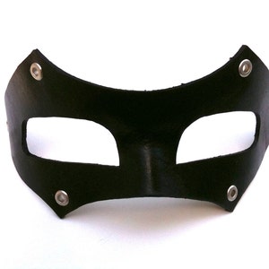 Bandit with Grommets Leather Mask image 2