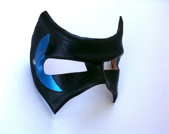 Tweekleurig leren schurkenmasker