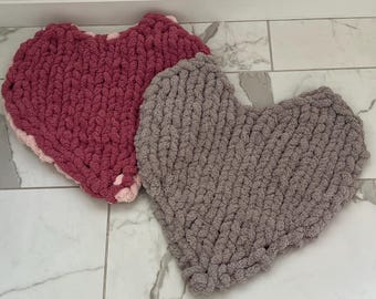 Handgefertigte Chenille Haustier Bettdecke: Herzförmiges Katzen-/Hundebett (50x50cm)