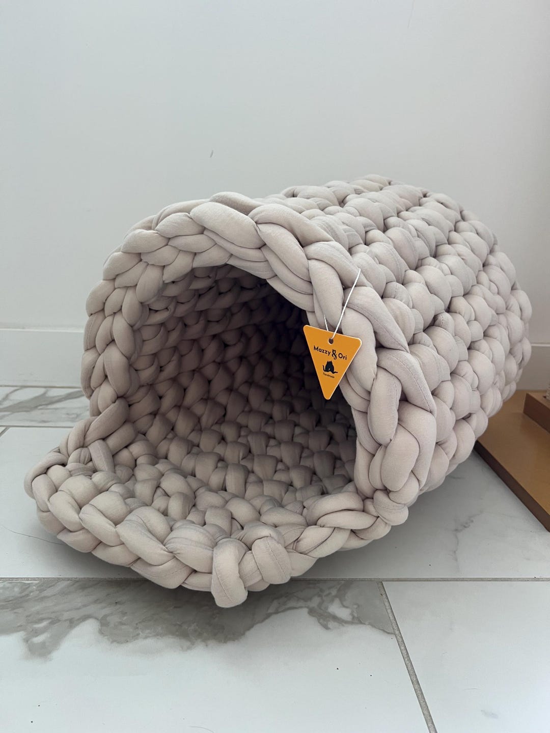 Handmade Silky Cotton Pet Tunnel Cave: Cozy Crochet Kitten/cat Bed - Etsy