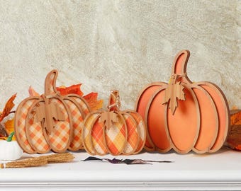 Handmade Thanksgiving Autumn Pumpkins, Wooden Fall Pumpkins, Halloween Pumkin Decor, Fall Shelf Decor, Farmhouse Decor, Mantel Decor