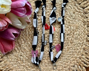 Bandana Checkered Charm Car Freshie Hanger | Fabric Air Freshener Holder |  Car Decor