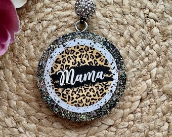Mama Leopard Print Car Freshie  | Hand Crafted Aroma Bead Air Freshener