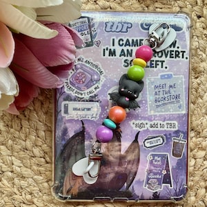 Rainbow Bat Silicone Beaded Hand Strap | E-Reader Accessory | Book Lover Gift