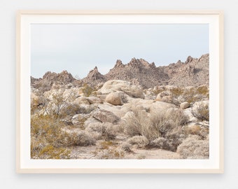 Desert landscape print, Mojave printable, Pastel desert print, Southwest art decor, Desert photograph, Boho landscape, California desert art
