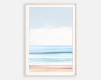 Ocean waves print, Minimalist seascape, Beach art printable, Surf photograph, Beach photography, Abstract seascape, Ocean surf art print
