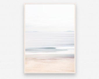 Ocean wave print, Minimalist seascape, Island art print, Tranquil sea photo, Wave photography, Wave printable, Calming wall art, Pastel sea