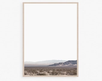 Desert landscape print, Mojave printable, Mountain range print, Boho art print, Mojave desert, Minimalist landscape, California landscape