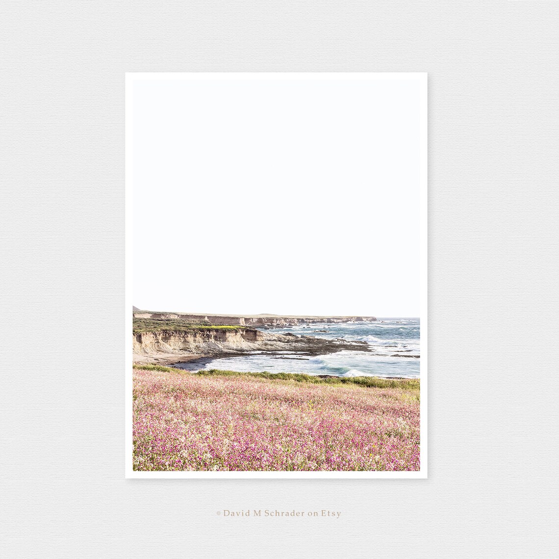 California Coast Print Seascape Printable Coastline - Etsy