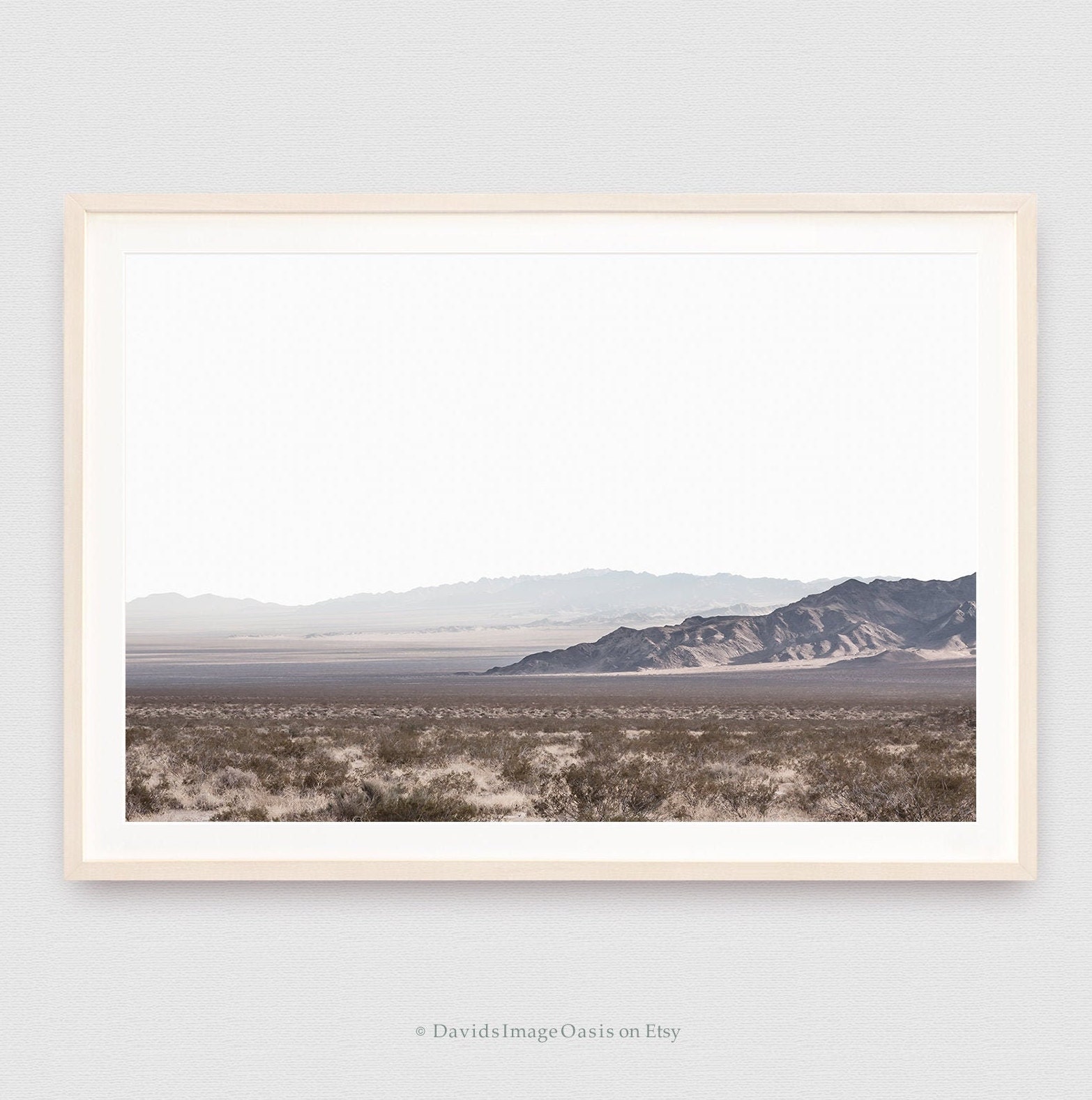 Desert Landscape Print, Mojave Printable, Mountain Range Print, Boho ...
