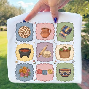 Retro Stamps Grandma Core Mexican Mom PNG, Spanish Mama Aesthetic Shirt Design, Mother’s Day Latina Mom Graphic, Dia de la Madre